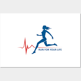 Healthy Run Emblem Posters and Art